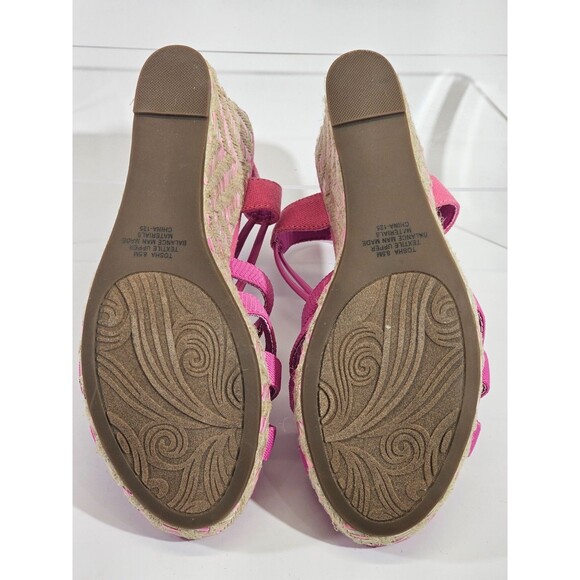 Women's Size 8.5M Impo Tosha Platform Wedge Sandals High Heels Pink NWOB NEW - Picture 7 of 8